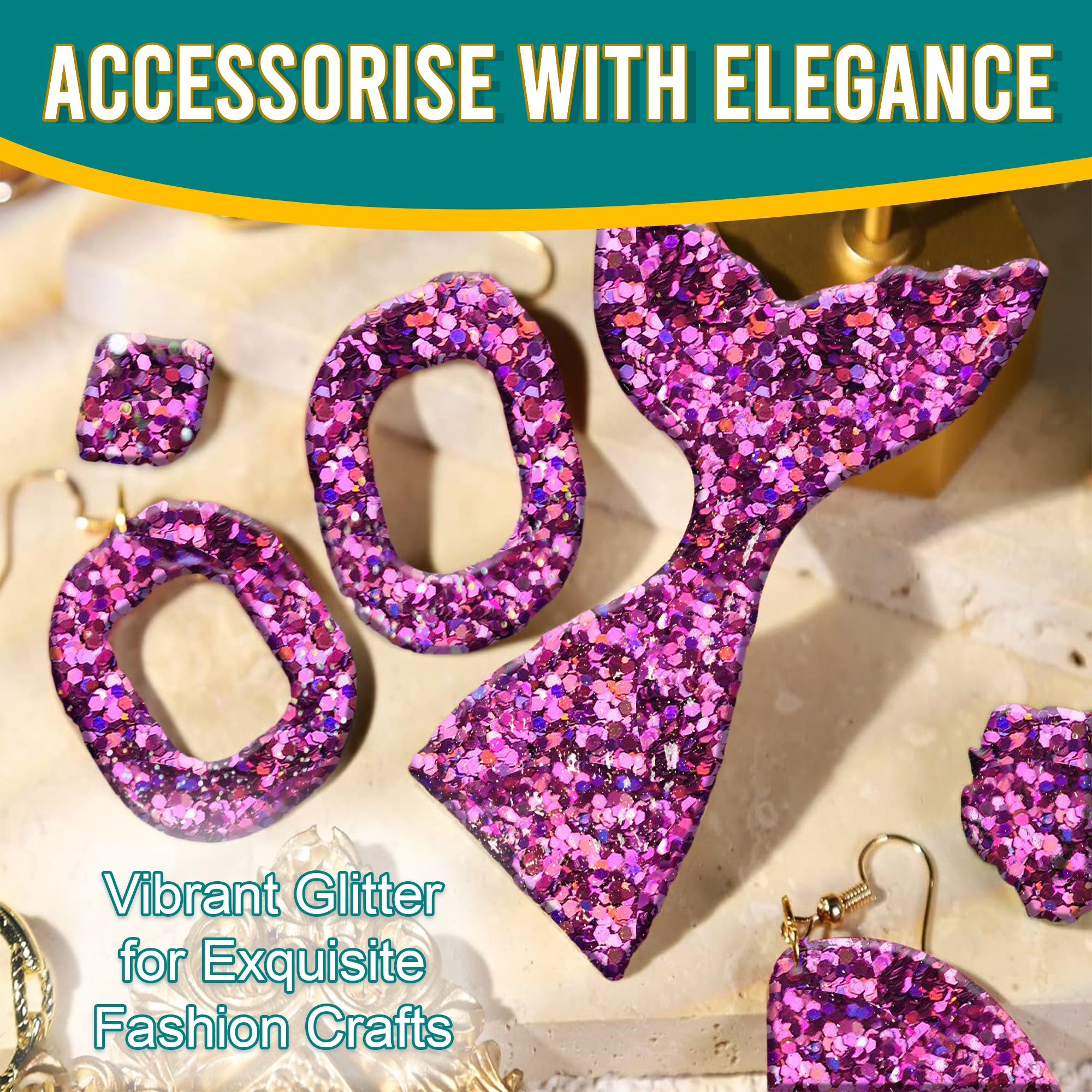 7.	Accessorize with Elegance - Vibrant Radiant Orchid Regular Holographic Glitter for Exquisite Fashion Crafts