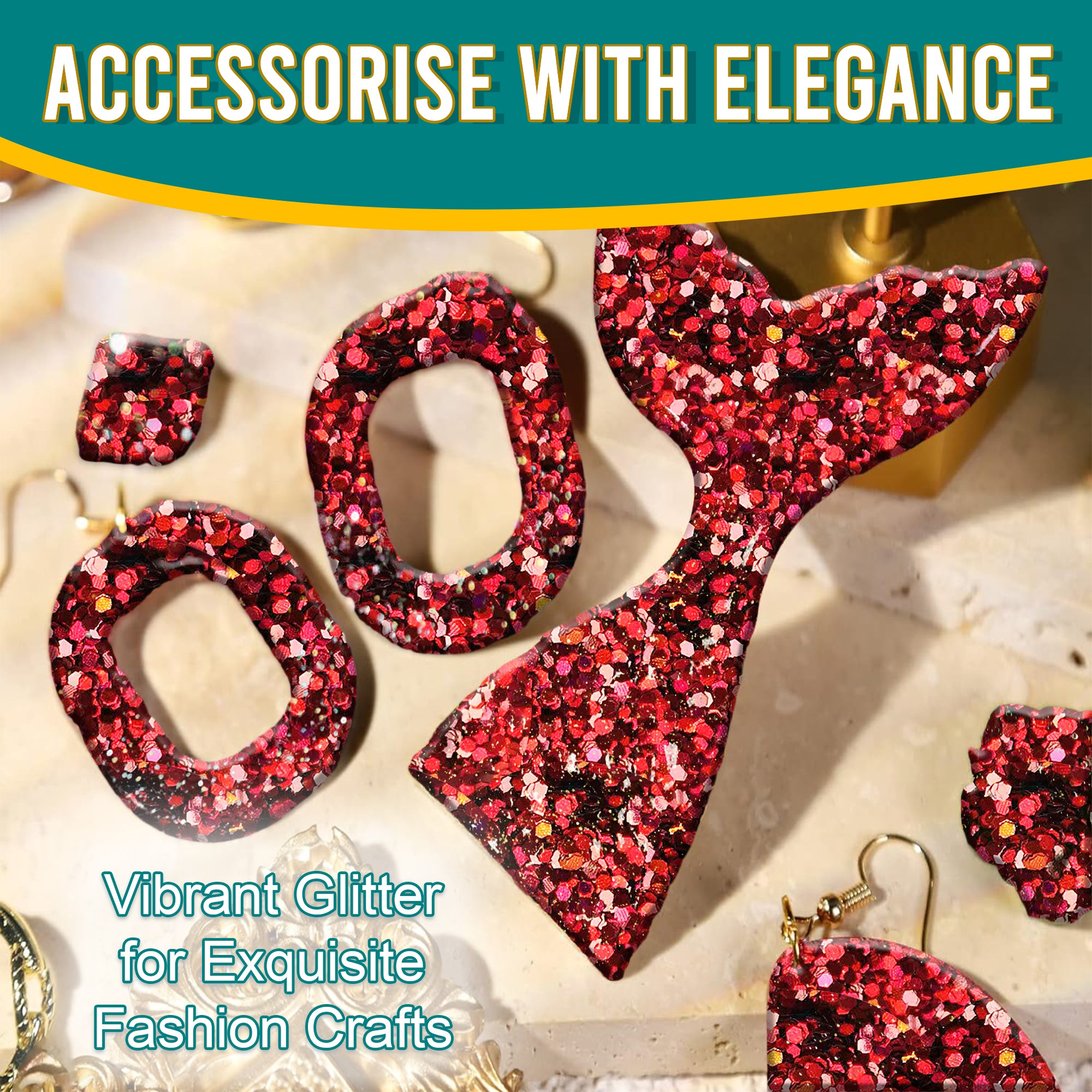 7.	Accessorize with Elegance - Vibrant Wine Red Regular Holographic Glitter for Exquisite Fashion Crafts