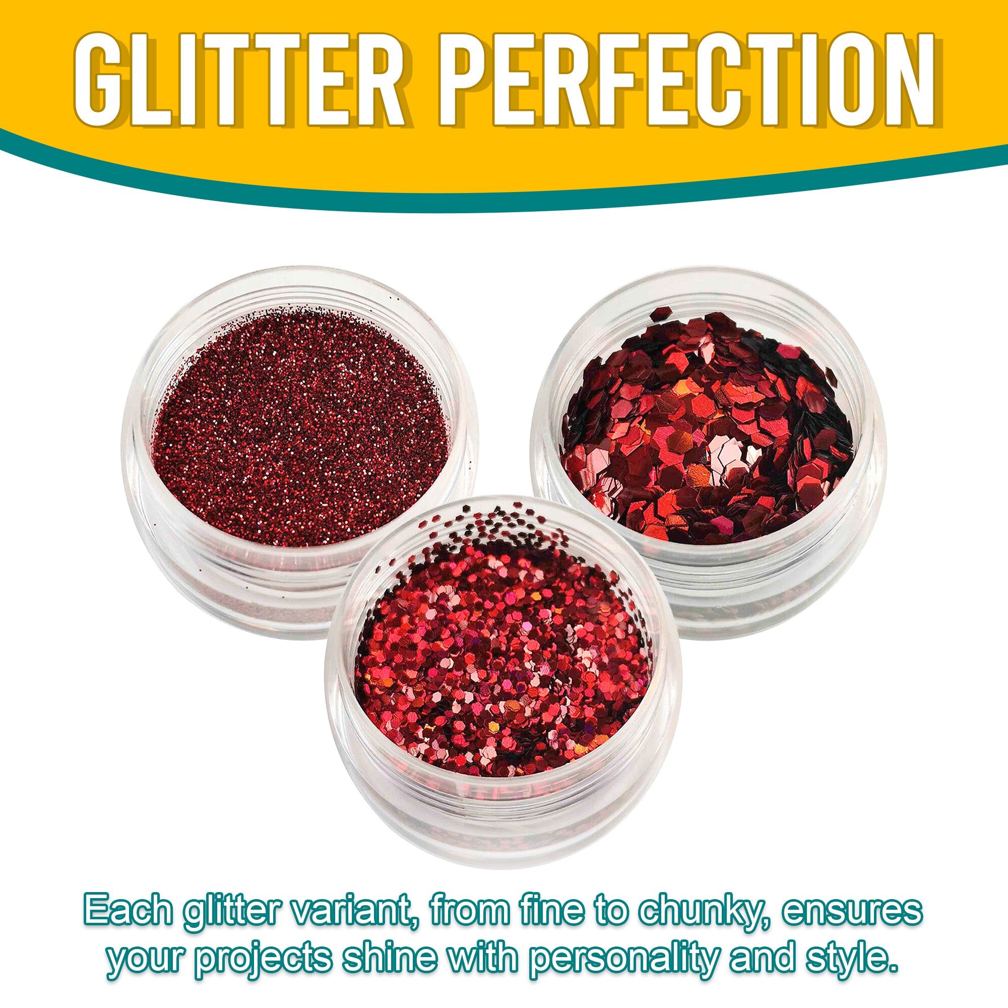 7.	Versatility in Use - Each Wine Red Glitter Variant Adds Flair and Style to Projects