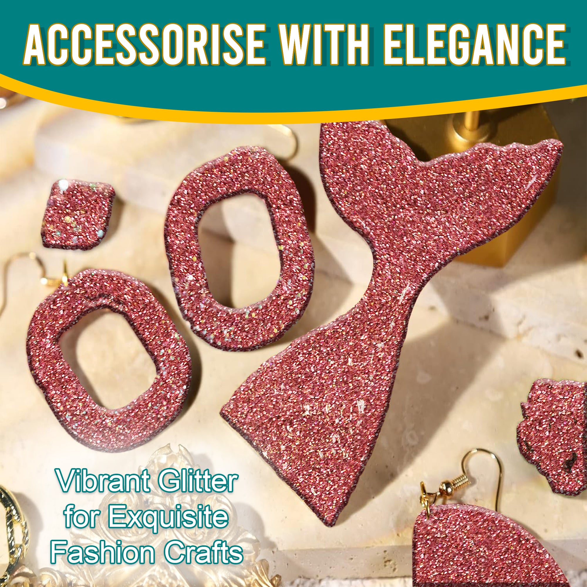 7.	Accessorize with elegance using Zephry Fine Pink Holographic Glitter for fashion crafts