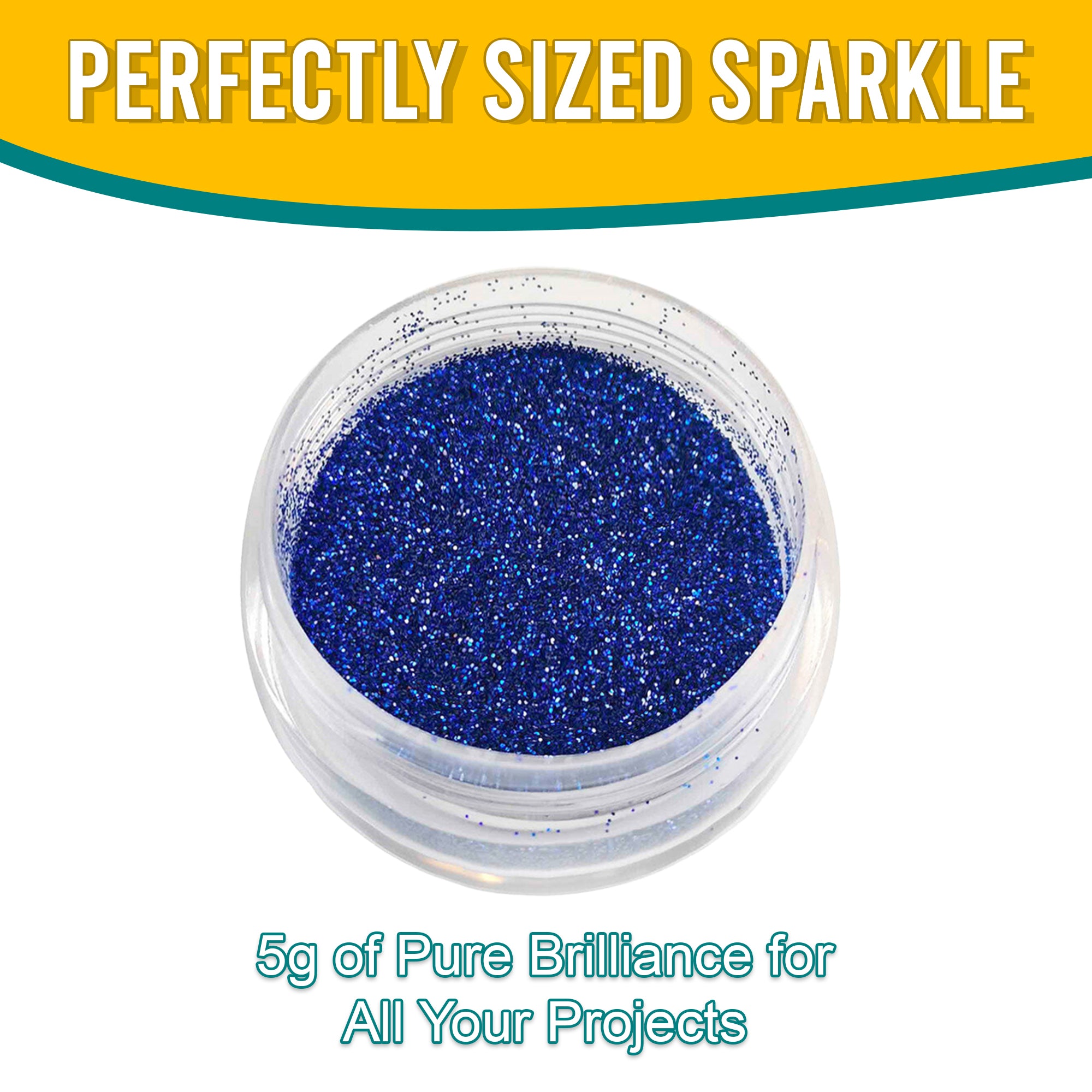 8.	5g container of Pretty Things London Fine Holographic Glitter in Egyptian Blue