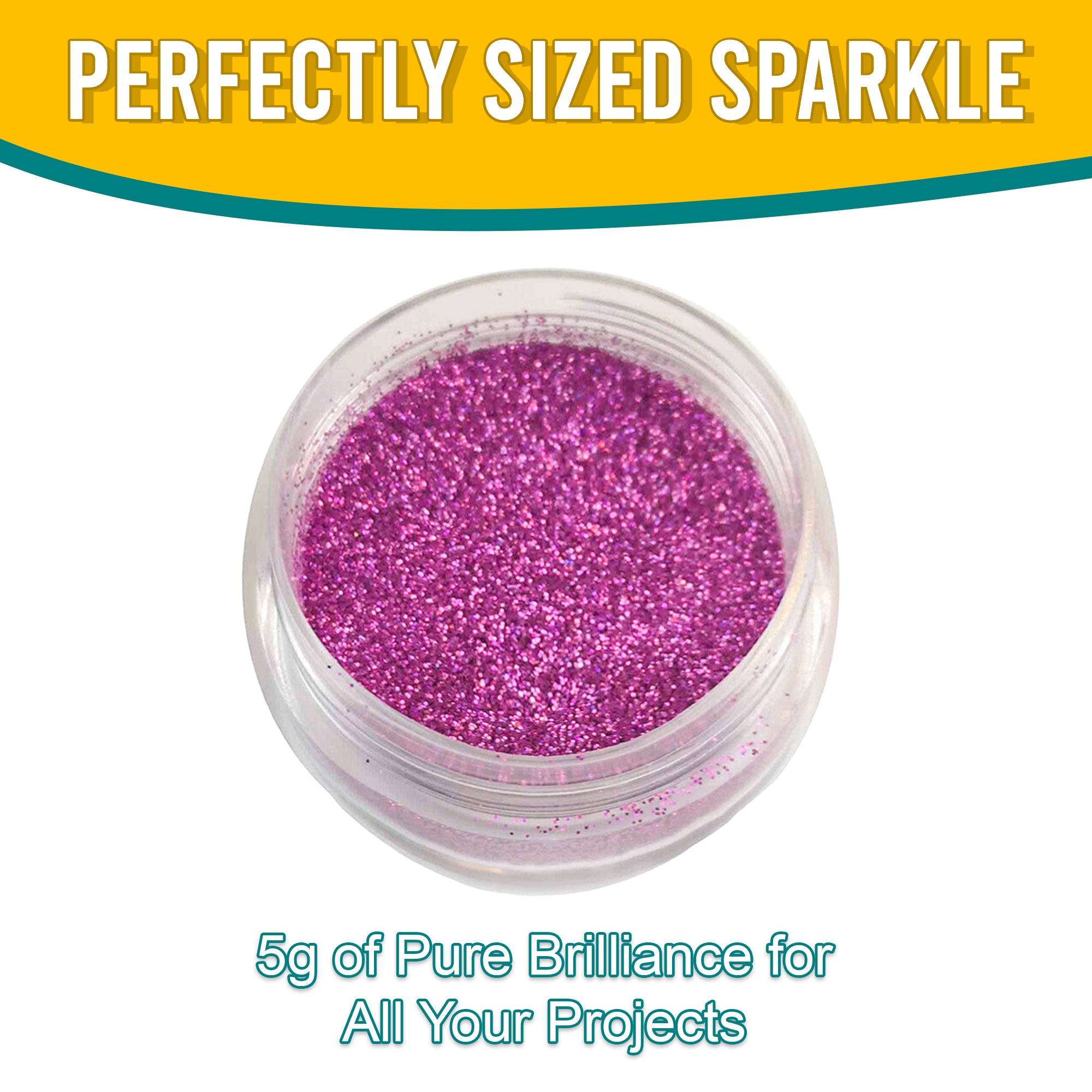 8.	5g container of Pretty Things London Fine Holographic Glitter in Radiant Orchid