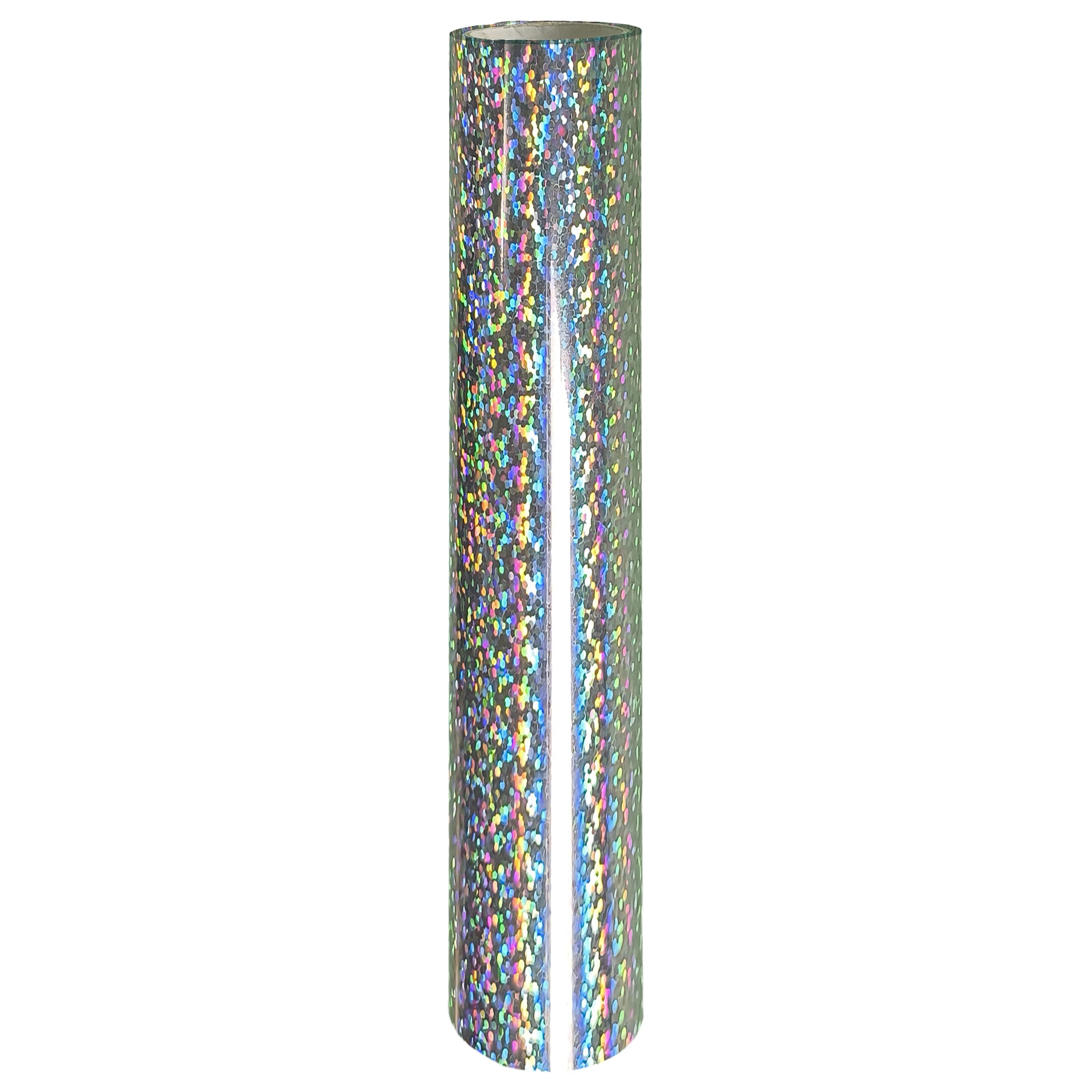 Glitter Silver Toner Foil Roll 21cm × 10m – Pretty Things London reactive foil for laser prints & laminator foiling.