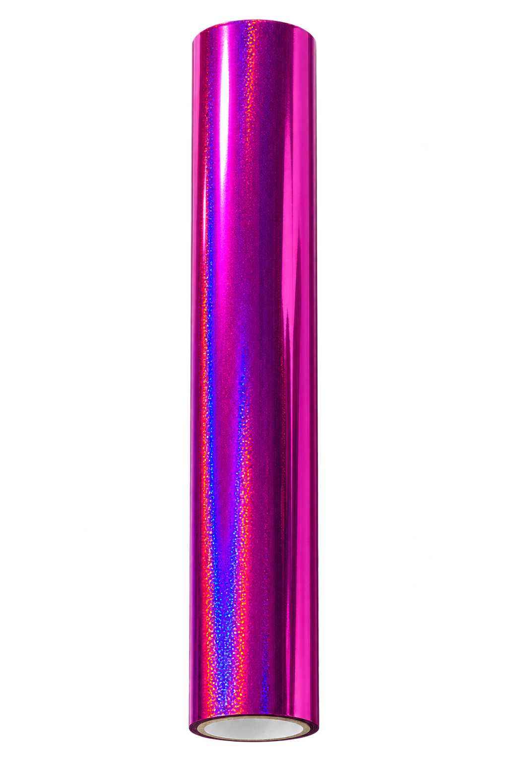Glitz Flash Fuchsia toner foil roll with a vivid fuchsia finish and blue-red holographic fine glitter flashes