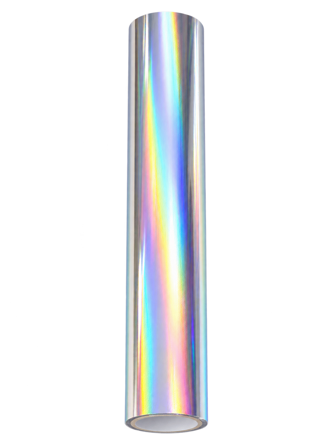 Holo Lightshow Silver toner foil roll with fine lines and holographic rainbow reflections