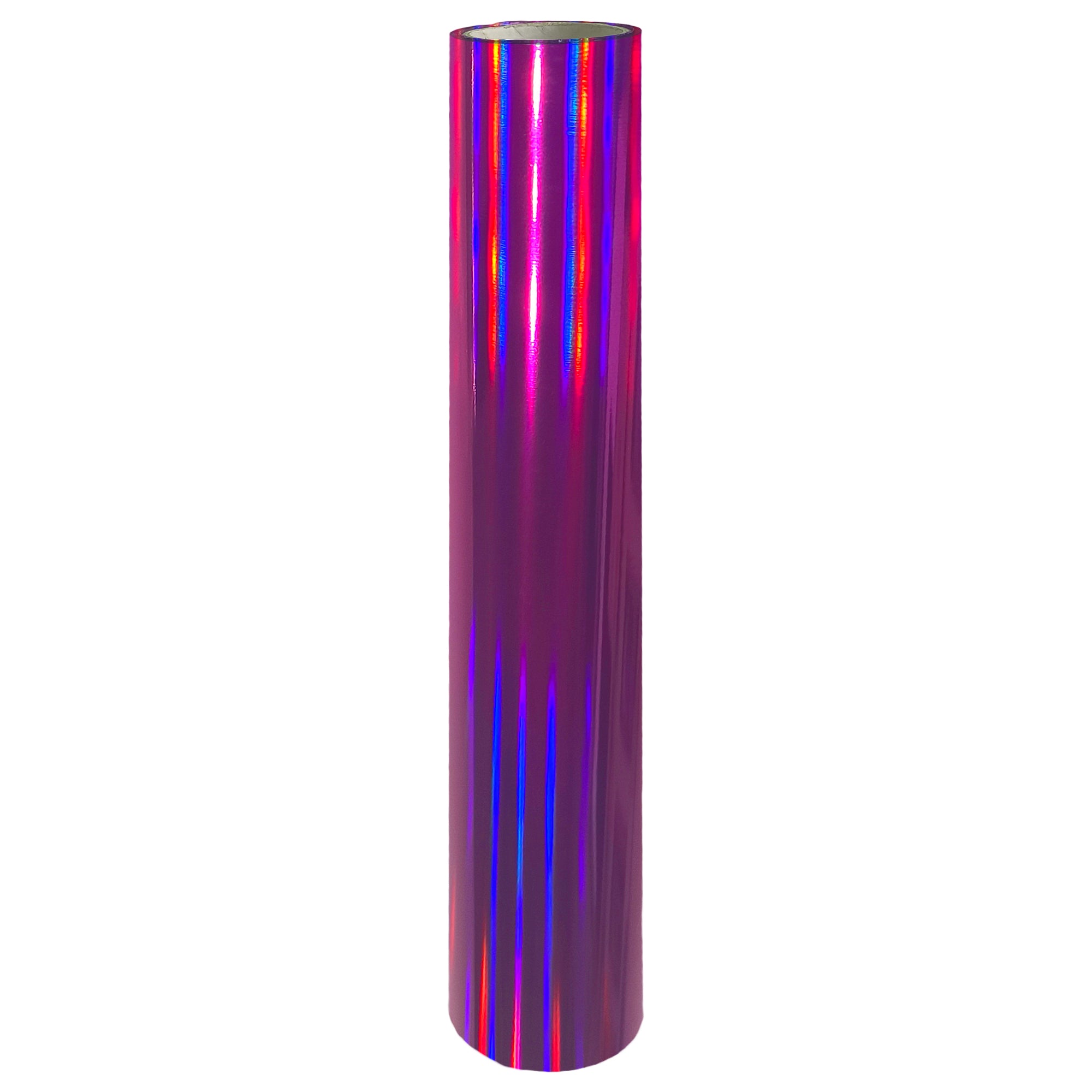 Holographic FuchsiaToner Foil Roll 21cm × 10m – Pretty Things London reactive foil for laser prints & laminator foiling.