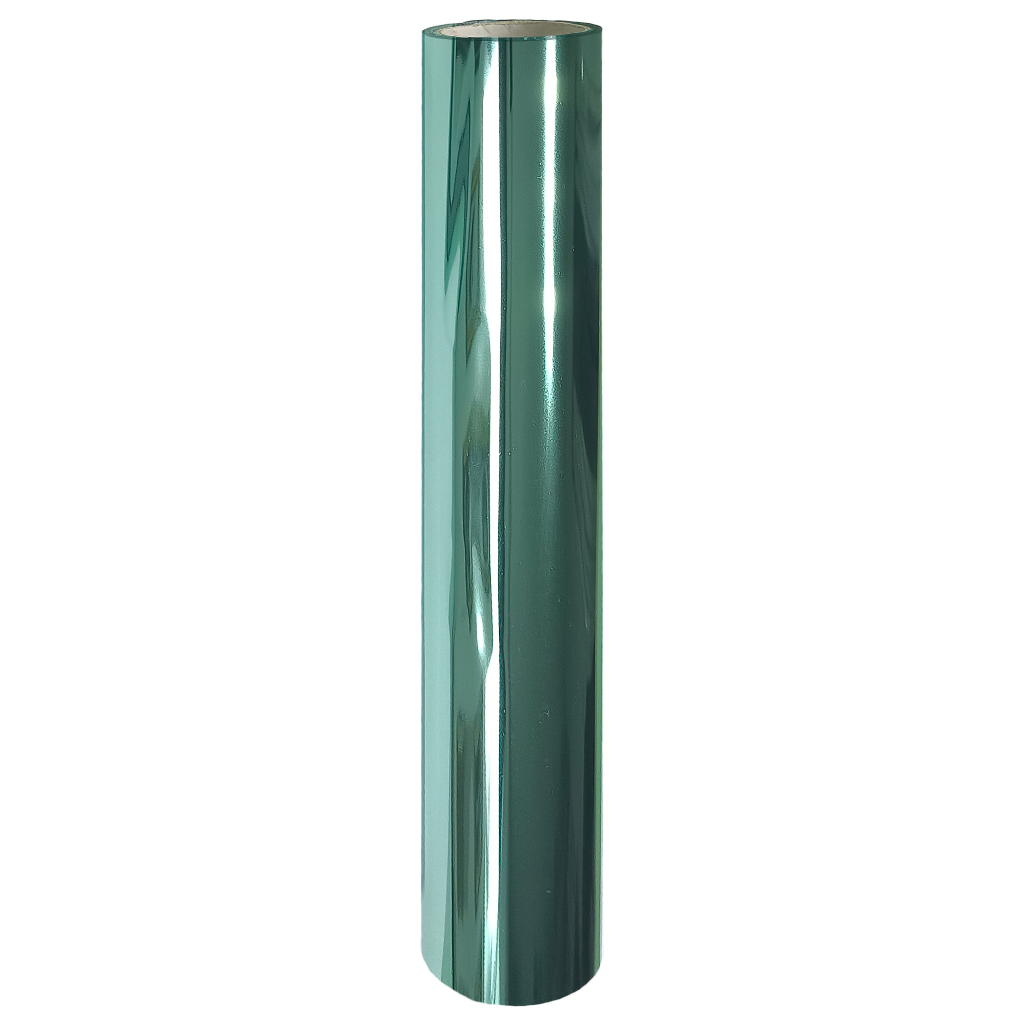 Mint Metallic Toner Foil Roll 21 cm × 10 m – toner-reactive foil for laser prints and laminator foiling.