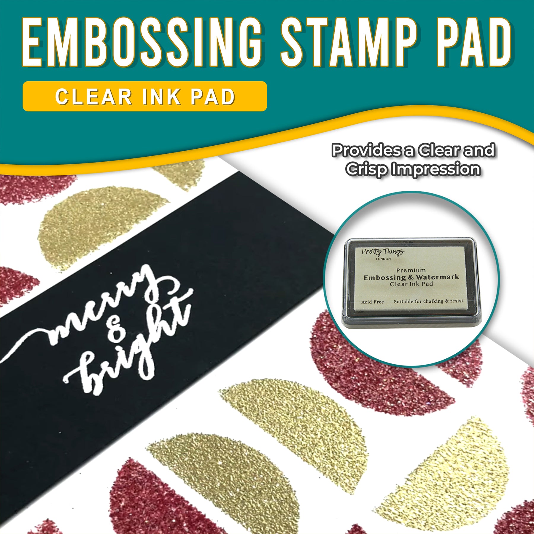 Embossing Powder Kit Stamp and Pen