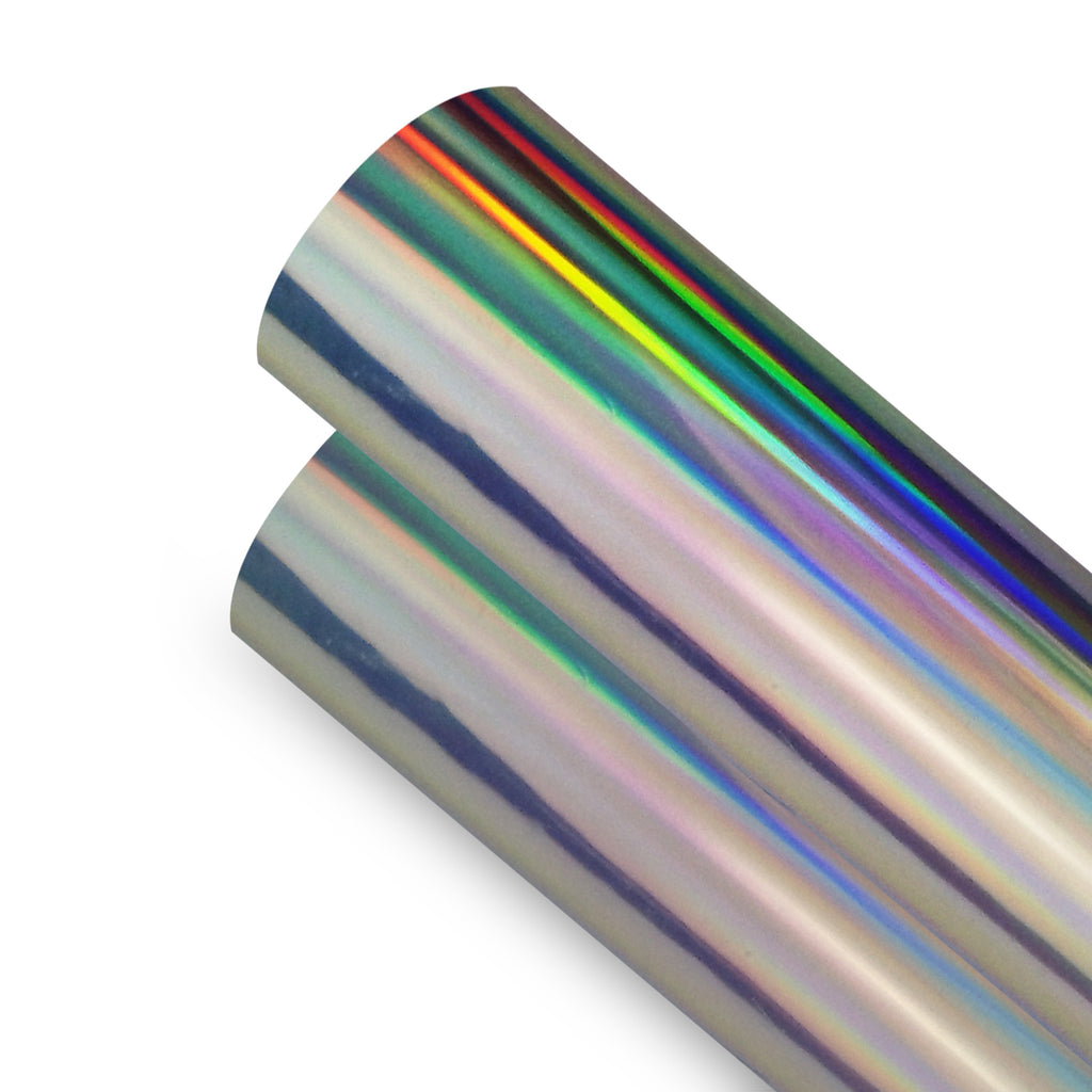 Silver Oil Slick Holographic Foil Fusing Rolls, DIY Hologram Foil Paper