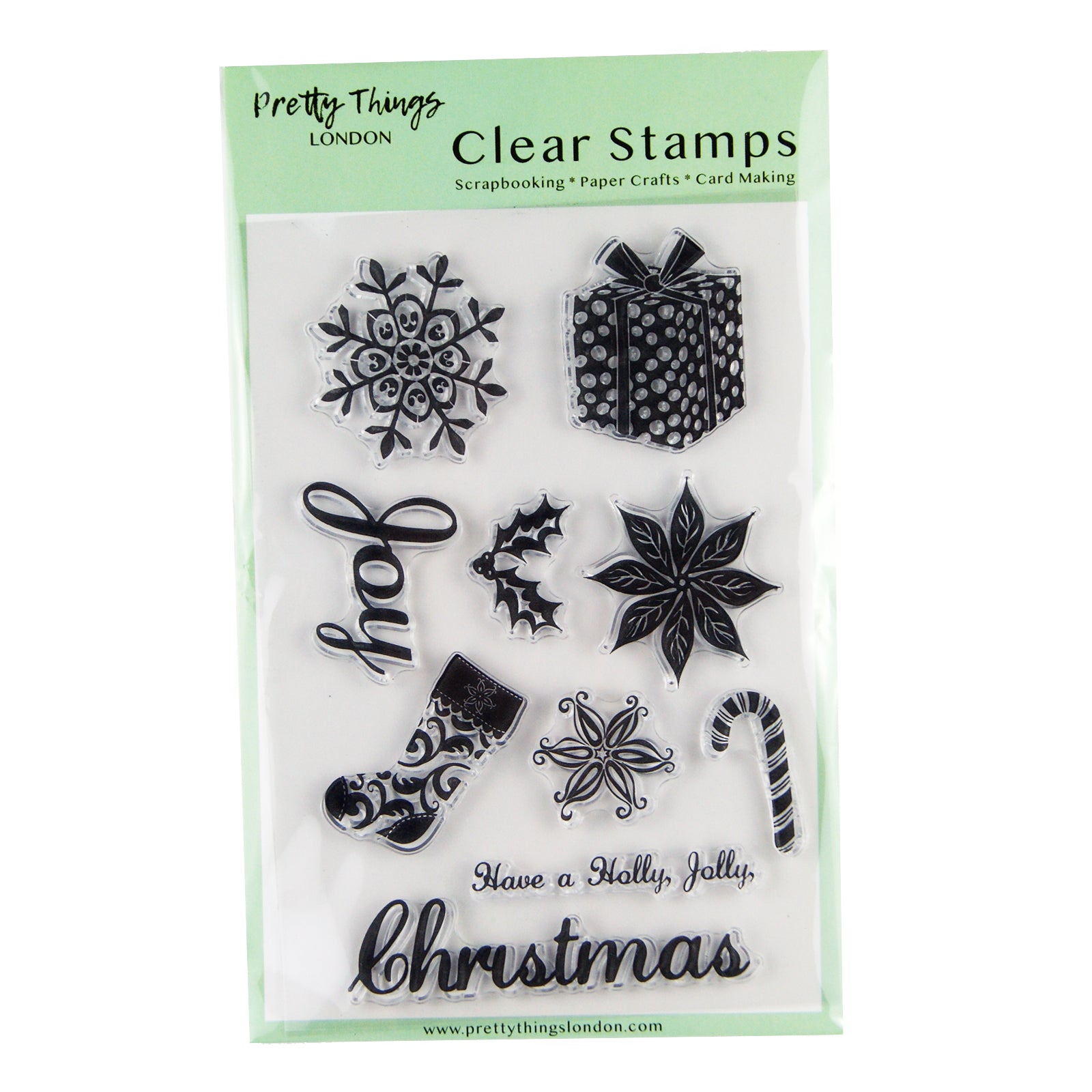Clear stamp set Christmas sentiments and symbols card making and scrapbooking