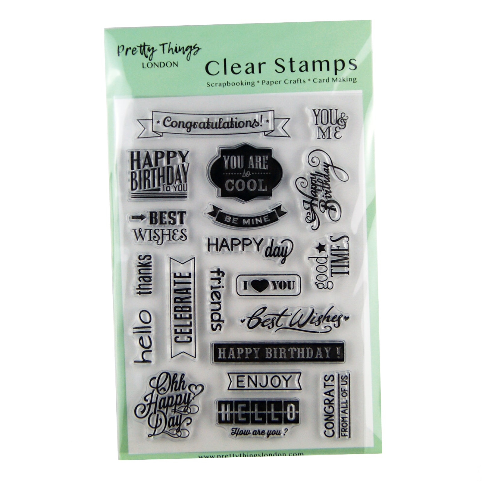 Clear Stamps various sentiments card making and scrapbooking