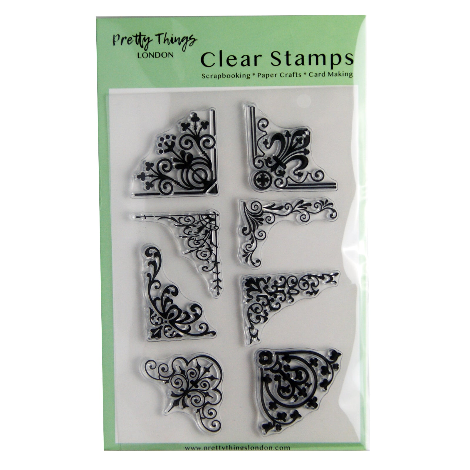 Clear stamp set decorative corners paper crafts and card making