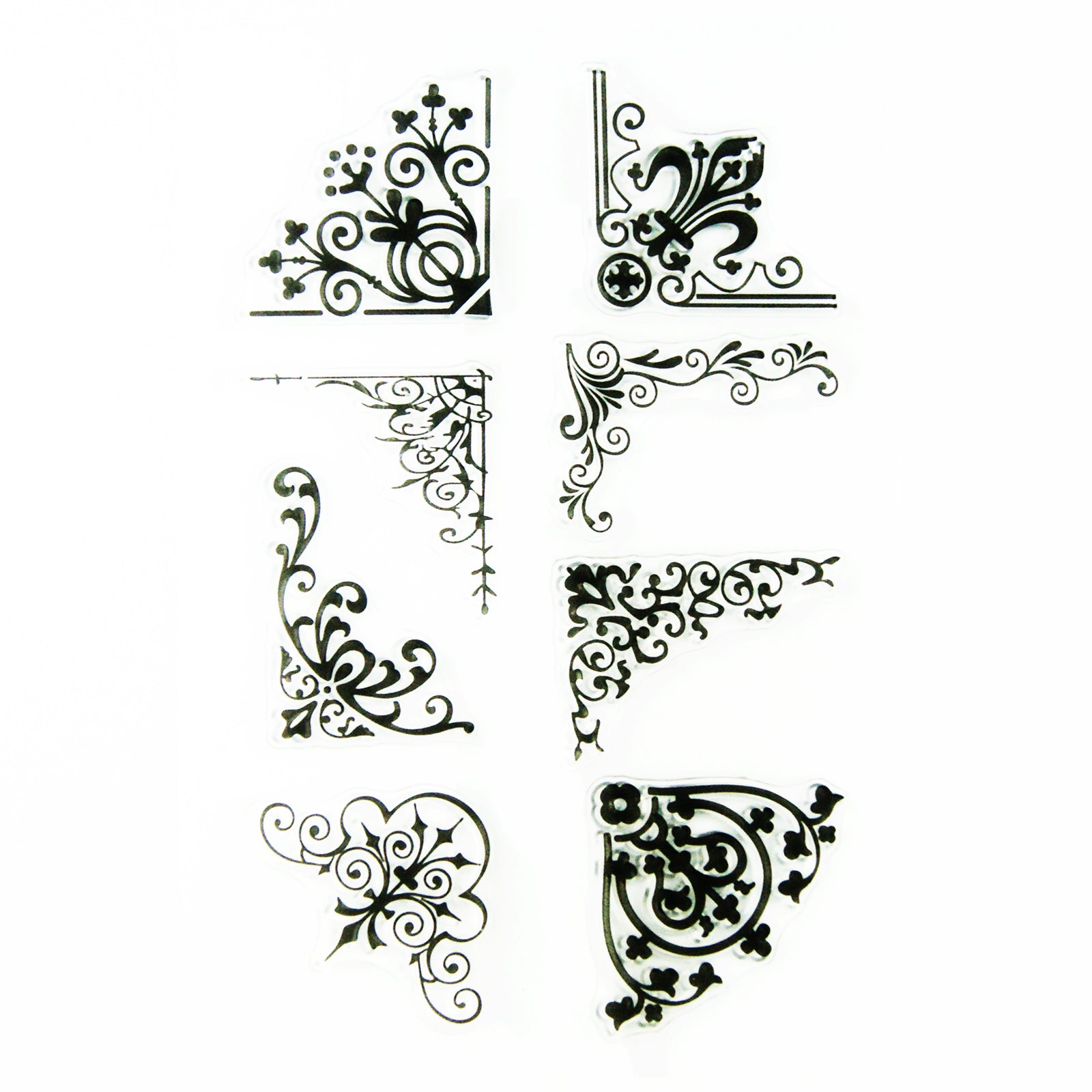 Clear stamp set decorative corners paper crafts and scrapbooking