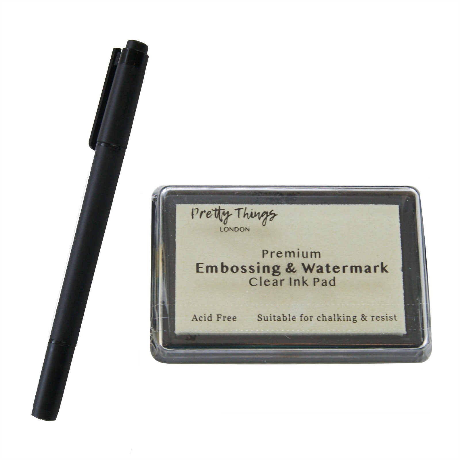 Embossing stamp pad and embossing pen